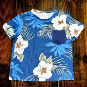 PatPat Blue Tropical Floral Kids Tee